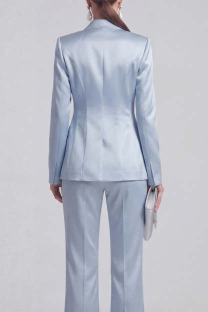 White Peak Lapel Long Sleeves 2 Piece Business Suits