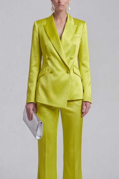 White Peak Lapel Long Sleeves 2 Piece Business Suits