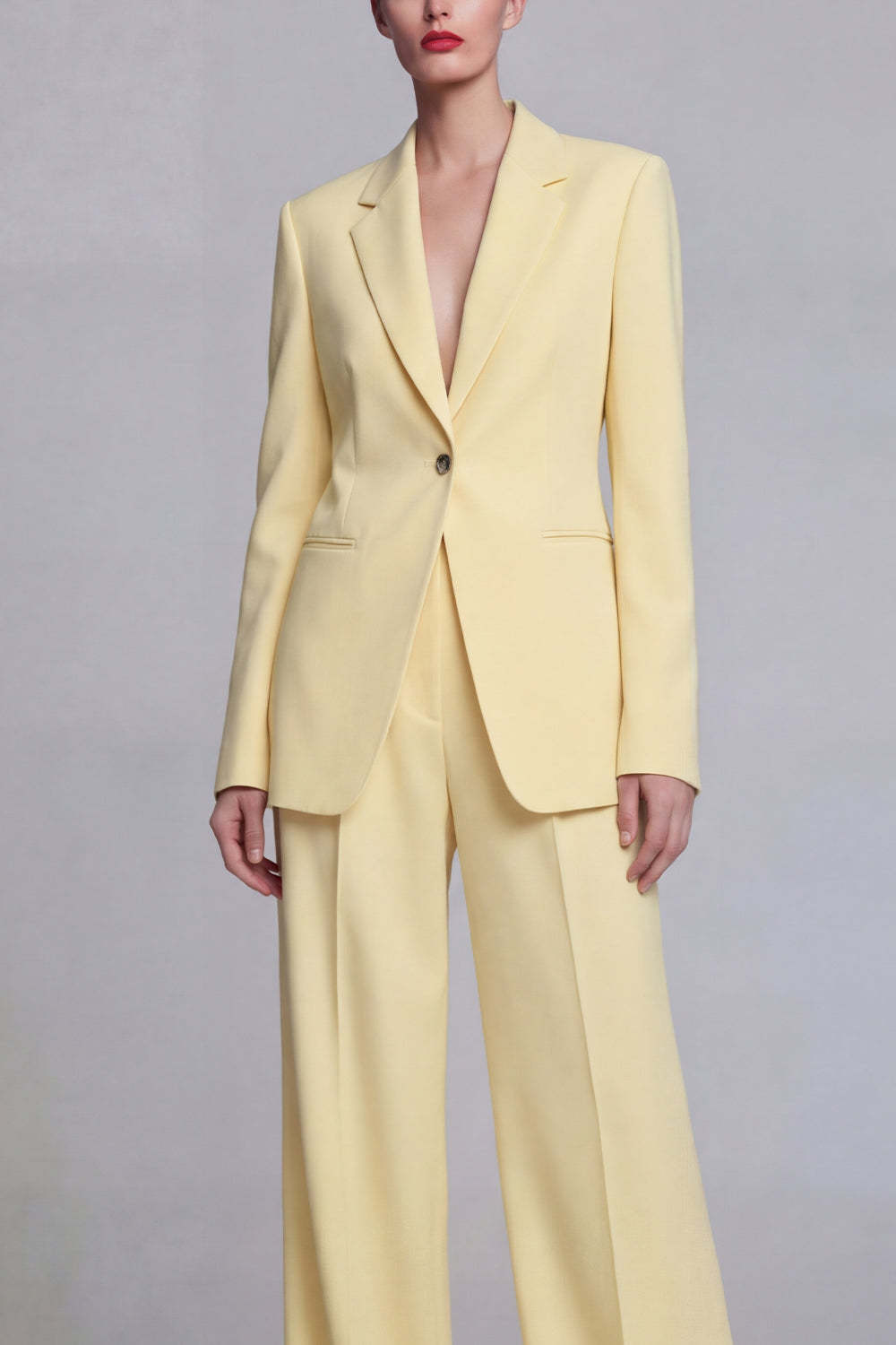 Peak Lapel Dark Blue Long Sleeves 2 Piece Business Suits