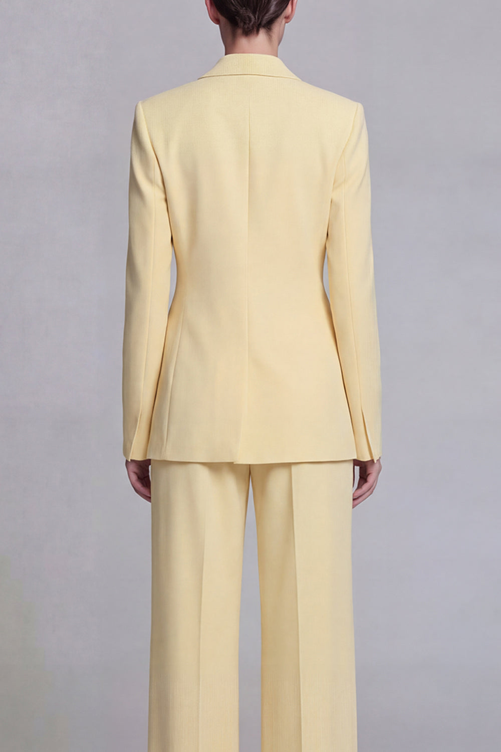 Peak Lapel Dark Blue Long Sleeves 2 Piece Business Suits