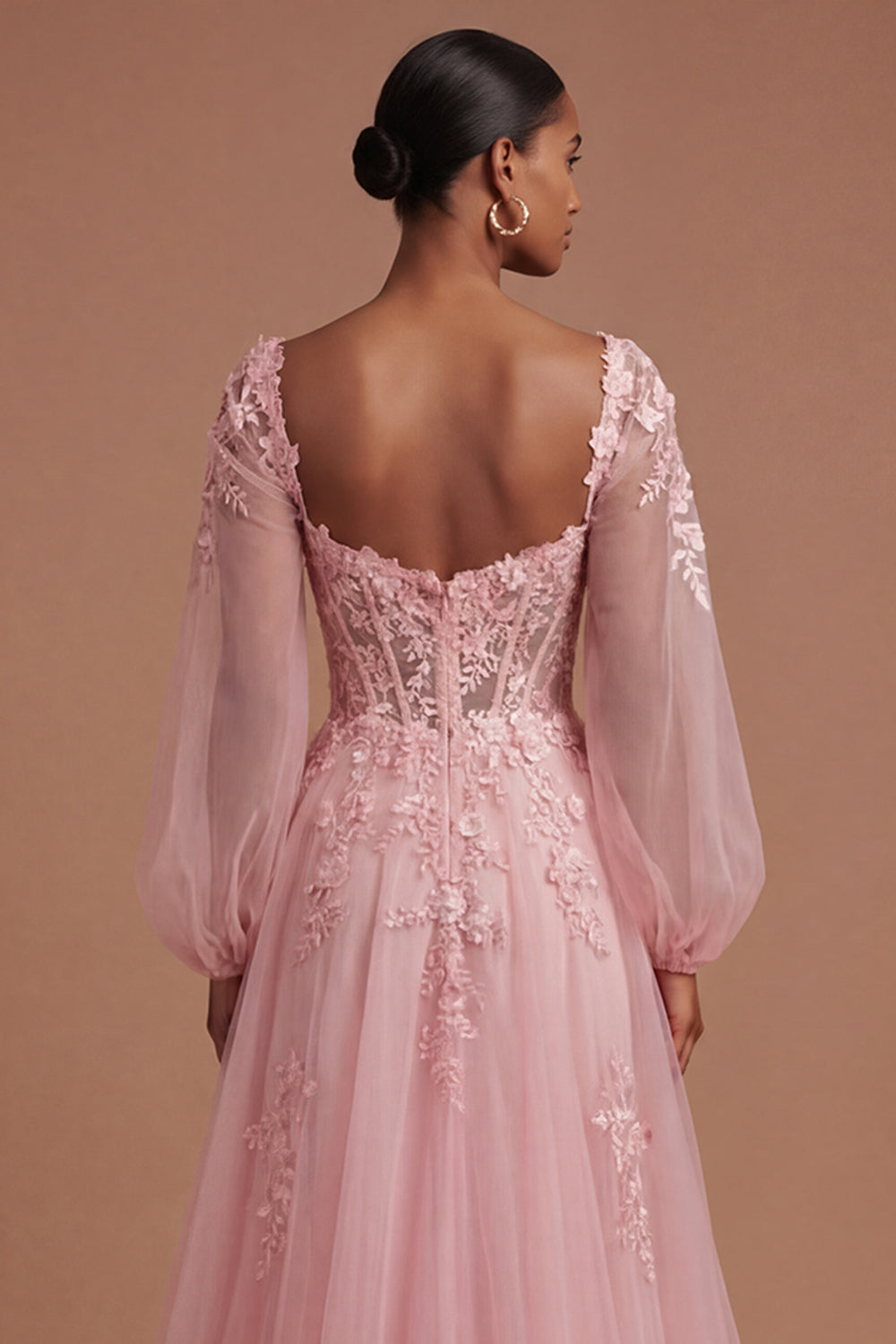 Floral Corset A Line Sweetheart Long Prom Dress