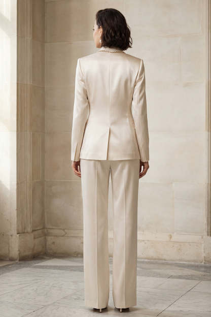 2 Piece Blue Single Breasted Peak Lapel Women Formal Suits