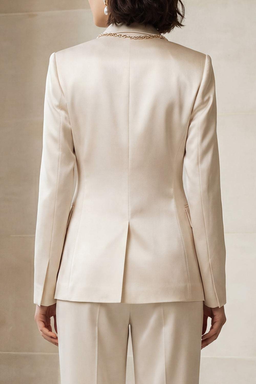 2 Piece Blue Single Breasted Peak Lapel Women Formal Suits