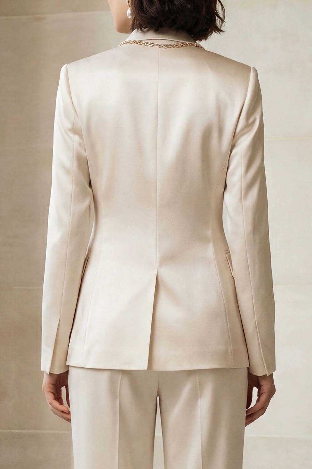 2 Piece Blue Single Breasted Peak Lapel Women Formal Suits