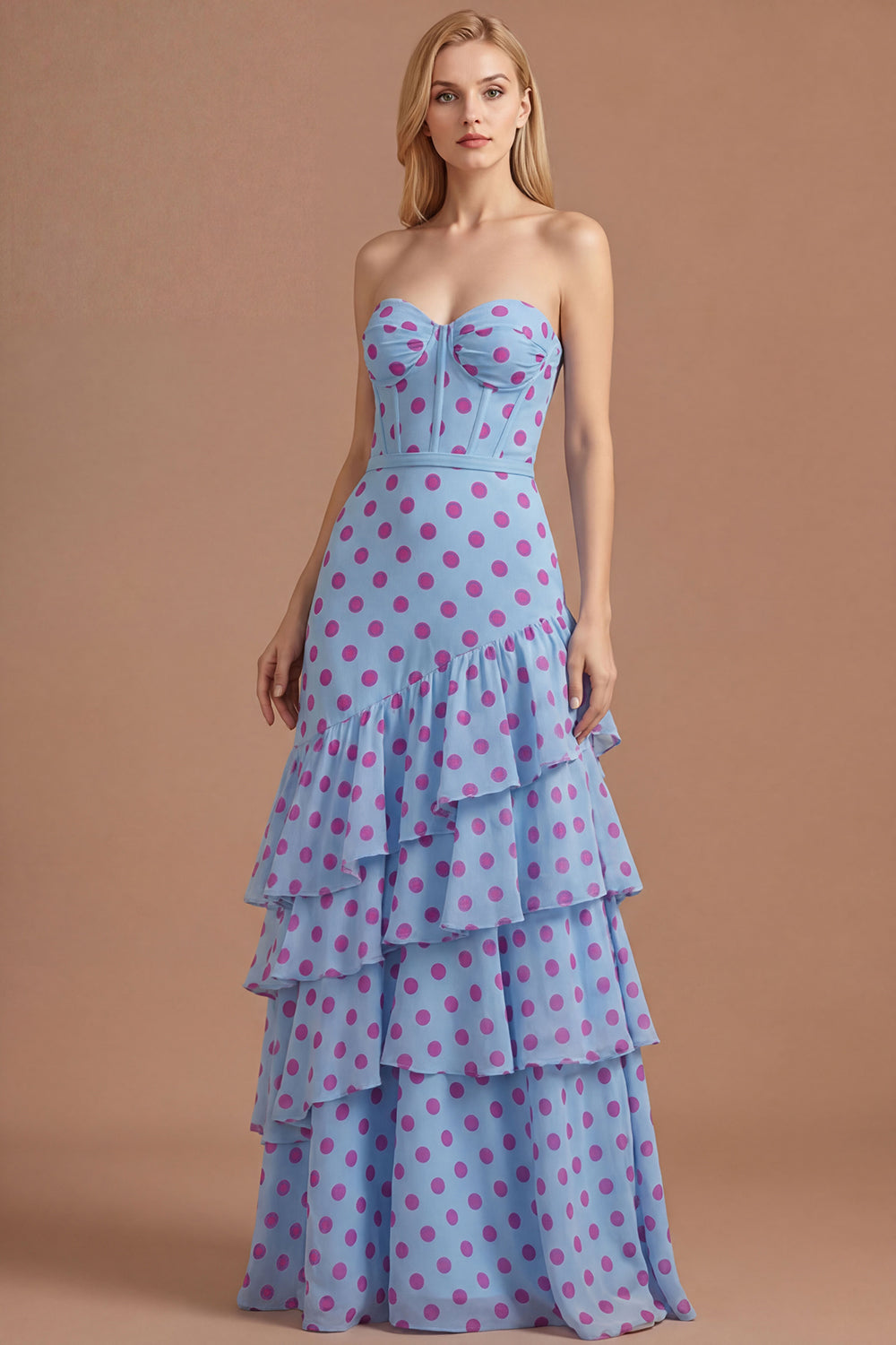 Black Ruffled Corset Tiered A Line Sweetheart Long Prom Dress