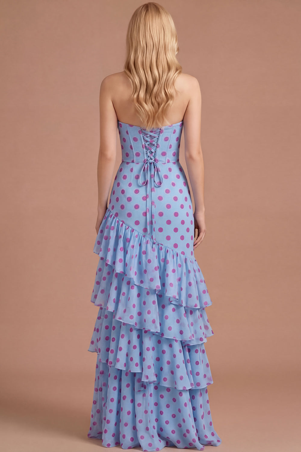 Black Ruffled Corset Tiered A Line Sweetheart Long Prom Dress