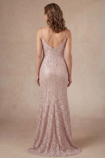 Sheath Flutter Sleeves Appliqued Champagne Long Mother of the Bride Dress