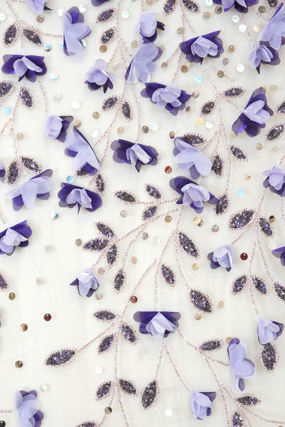 Floral Purple Sheath Appliqued Spaghetti Straps Long Wedding Guest Dress