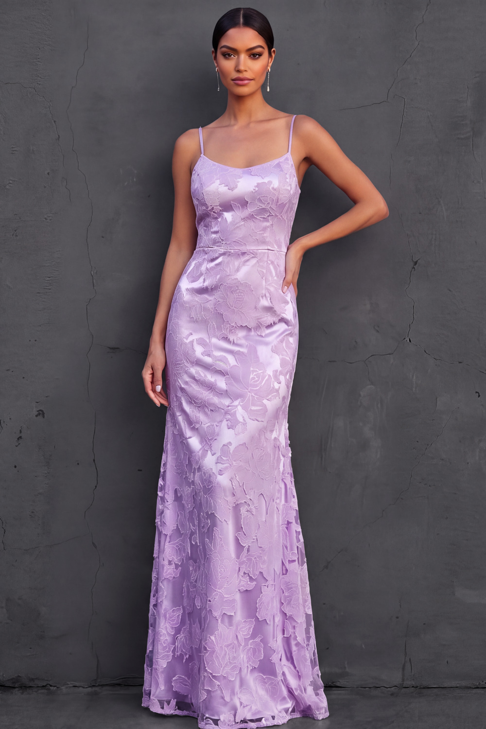 Yellow Spaghetti Straps Sheath Sleeveless Long Wedding Guest Dress