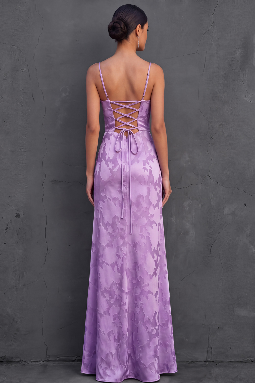 Yellow Spaghetti Straps Sheath Sleeveless Long Wedding Guest Dress