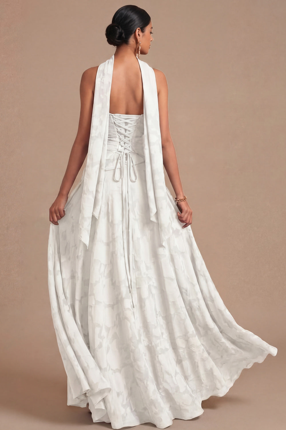 Dusty Blue A Line Ruched Strapless Long Formal Dress