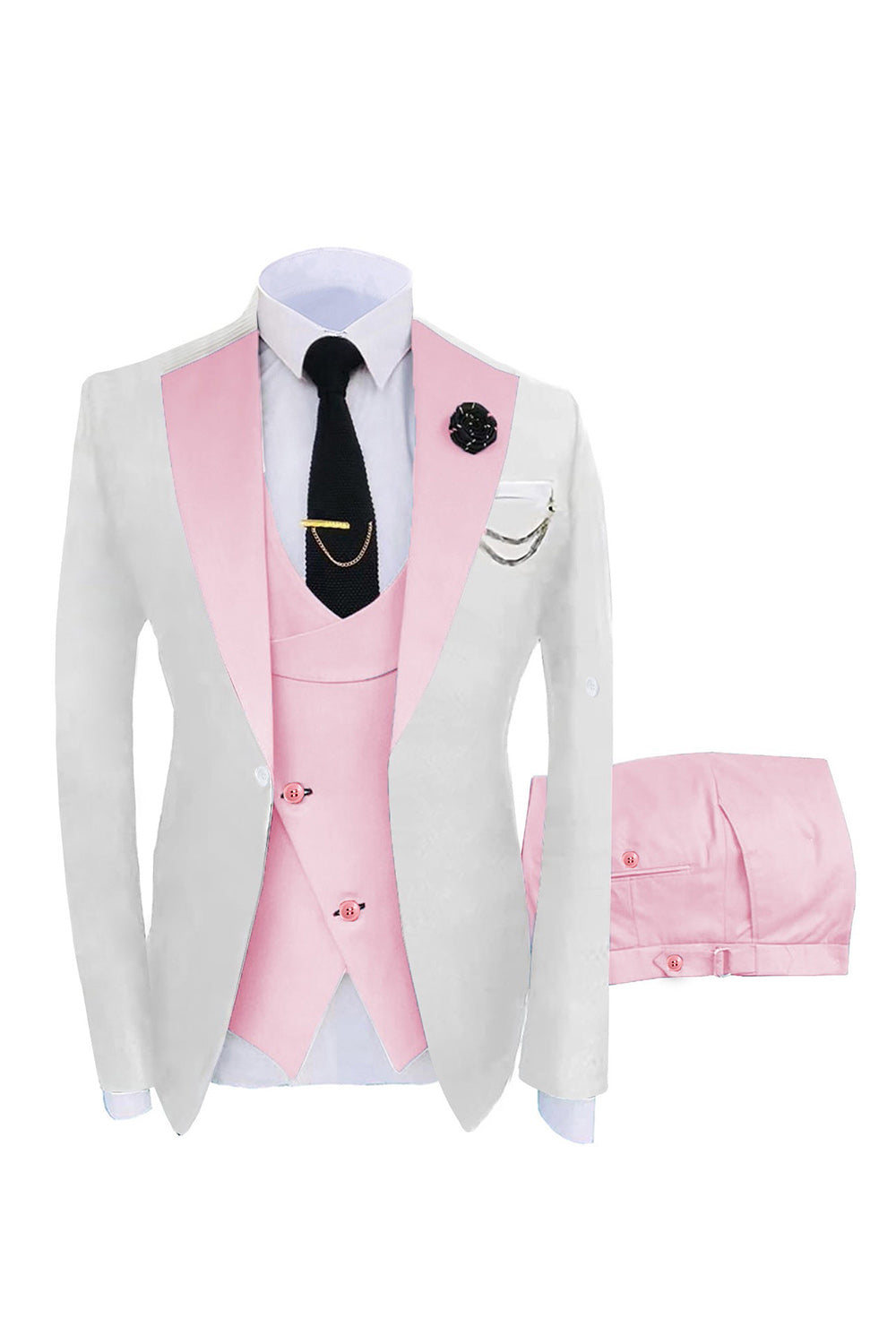 Shawl Lapel Dark Green 3 Piece One Button Men's Prom Suits