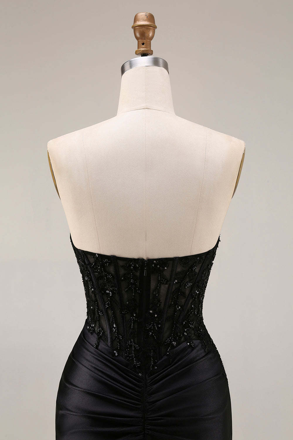 Black Lace Sweetheart Mermaid Long Prom Dress with Slit