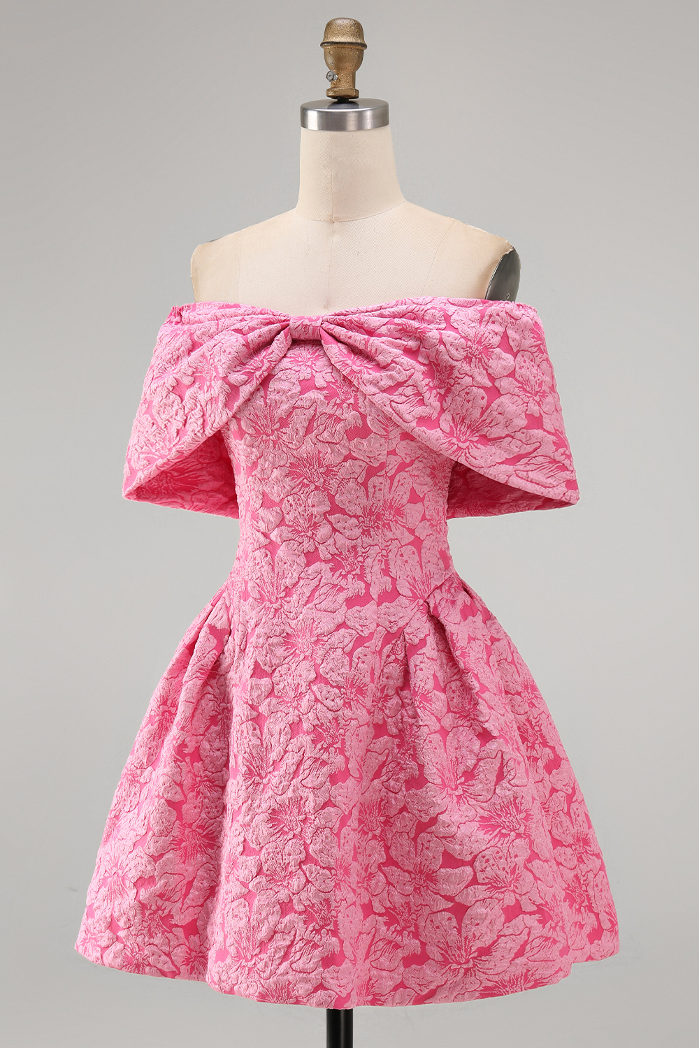 A Line Backless Sleeveless Fuchsia Wedding Guest Dress