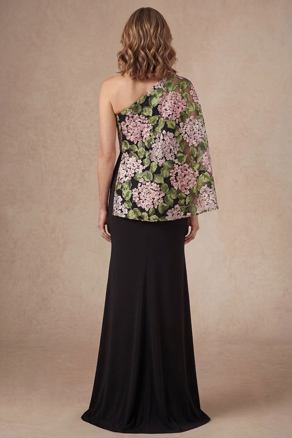 Dark Green Mermaid Floral Long Mother of the Bride Dress with Slit