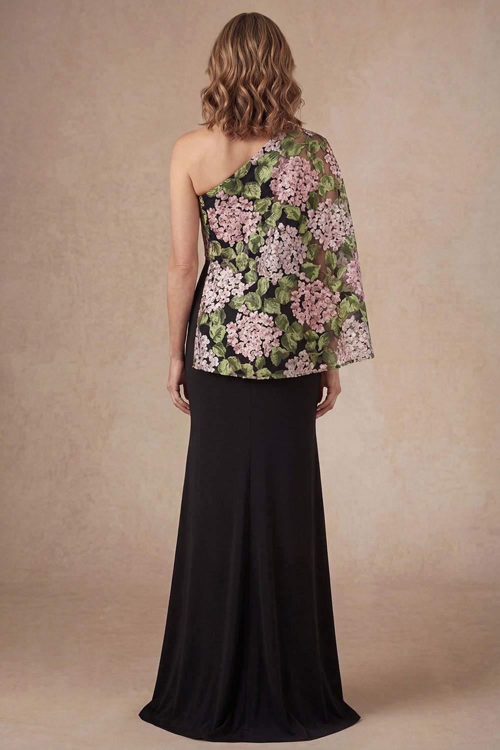 Dark Green Mermaid Floral Long Mother of the Bride Dress with Slit