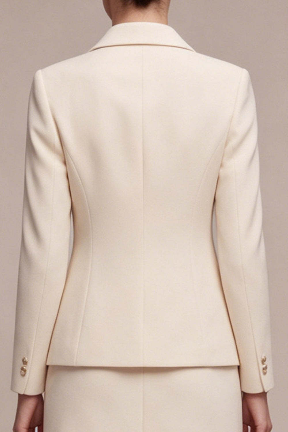 Single Breasted Ivory 2 Piece Short Blazer Dress