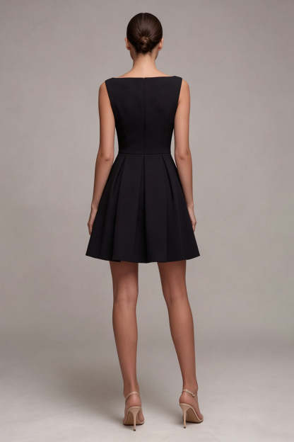 A Line Round Neck Little Black Dress