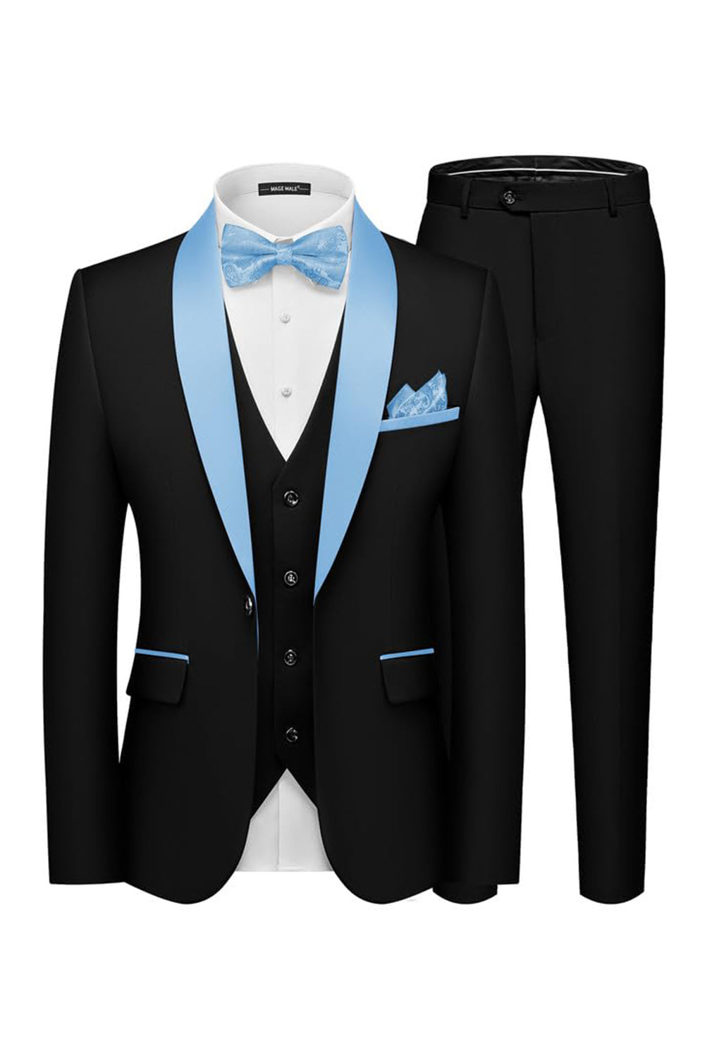 Leely Men Dark Green Prom Suits Shawl Lapel One Button Formal Suits