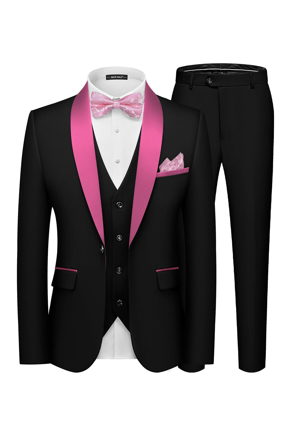 Shawl Lapel Dark Green One Button Men's Prom Suits