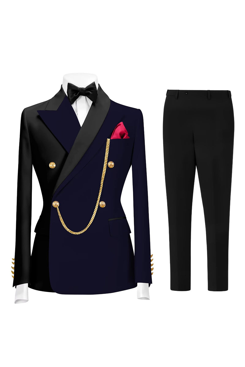 Peak Lapel Dark Green 2 Piece Double Breasted Men's Prom Suits