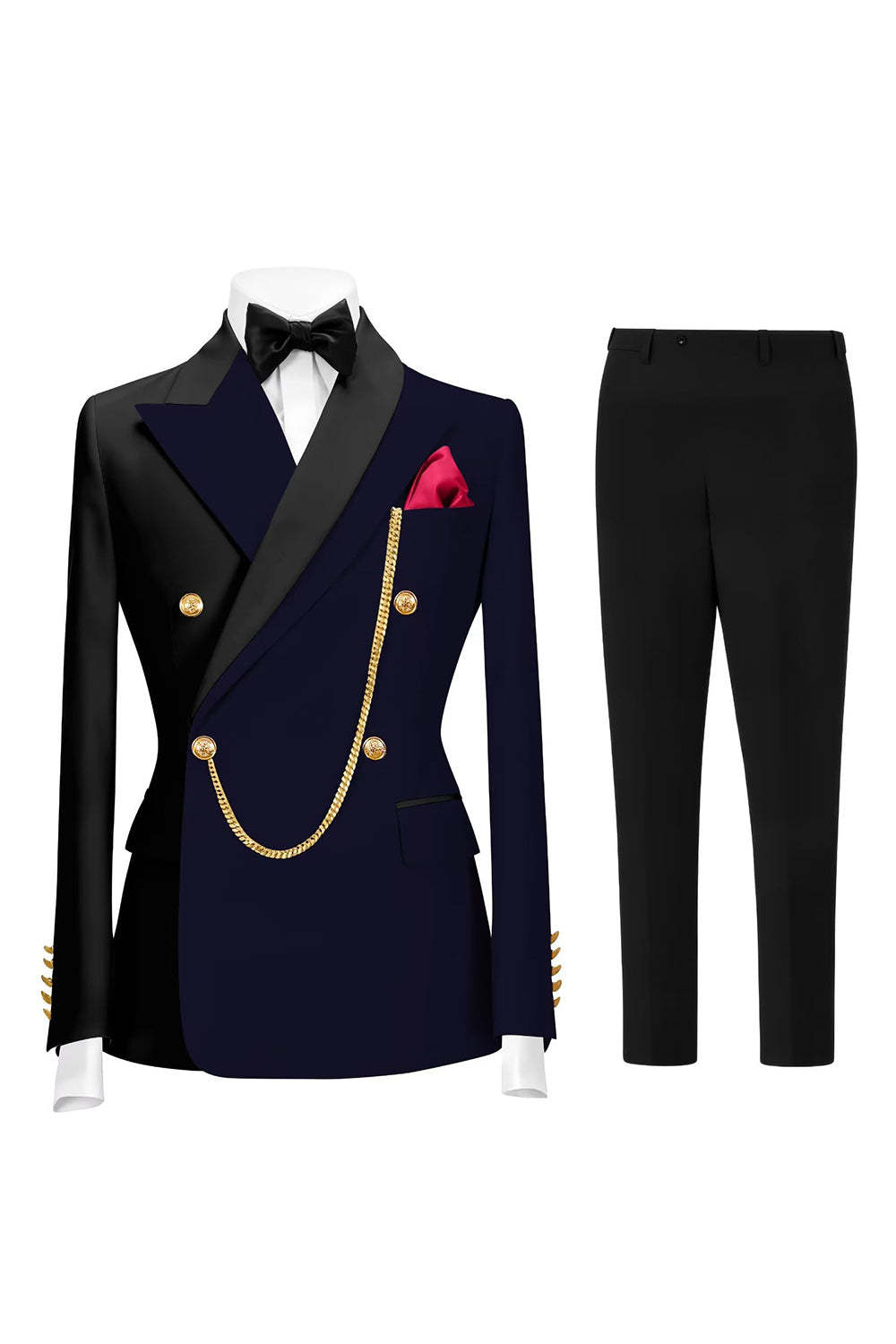 Peak Lapel Dark Green 2 Piece Double Breasted Men's Prom Suits