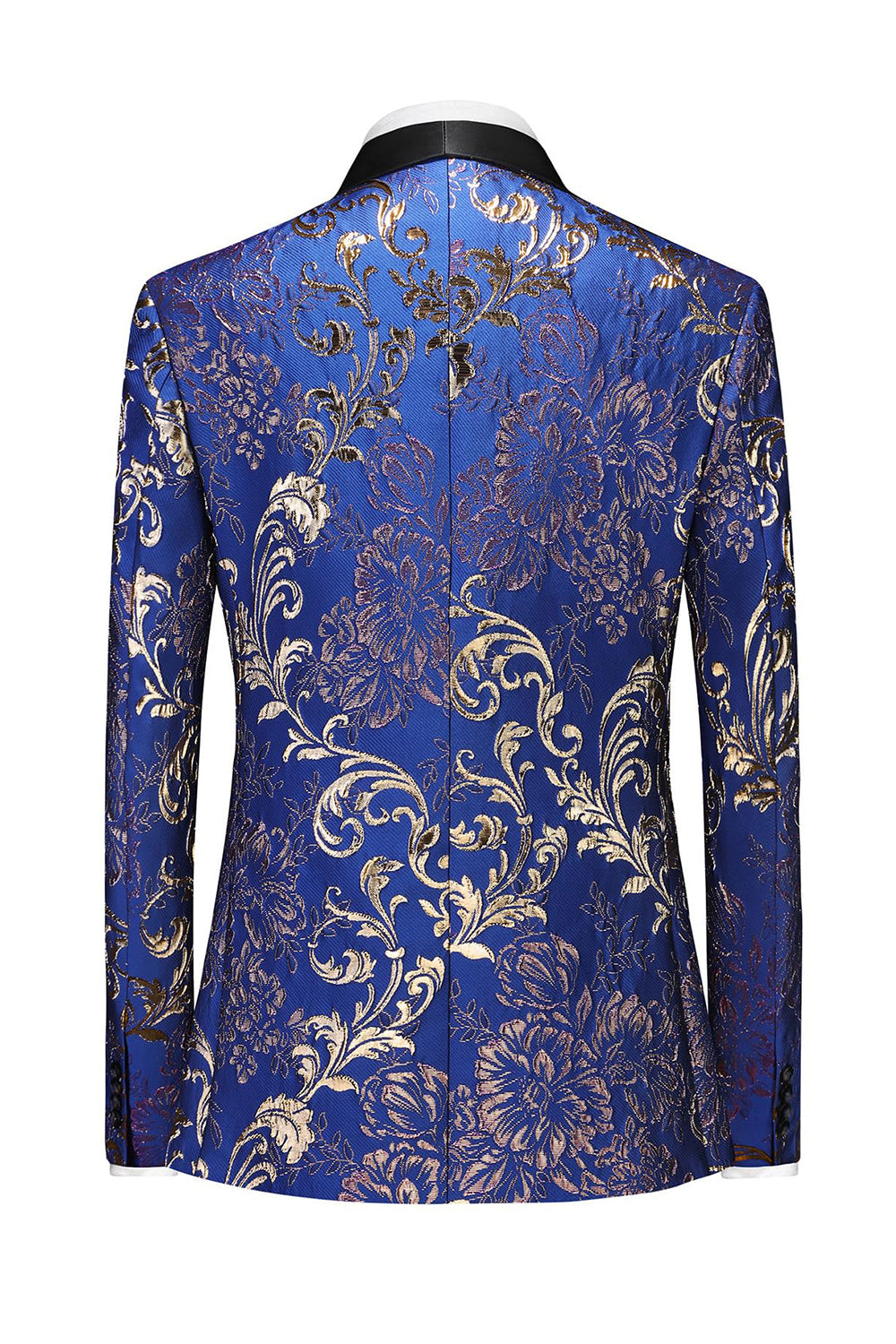 Shawl Lapel 3 Piece Blue One Button Men's Wedding Suits