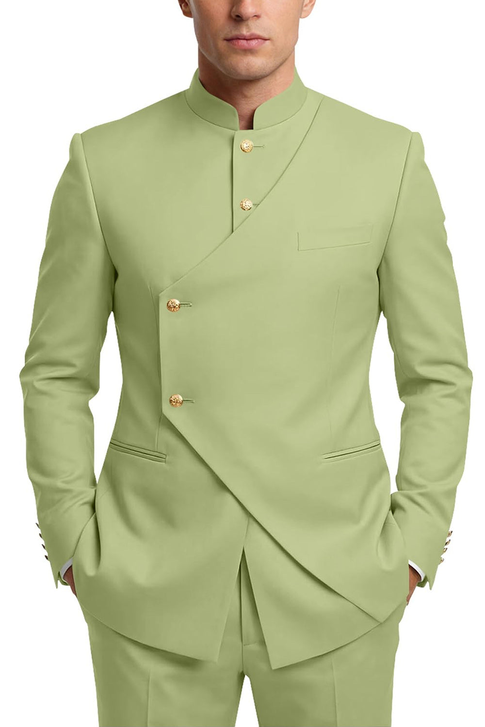 Single Breasted Coffee 2 Piece Men's Prom Suits with Pockets