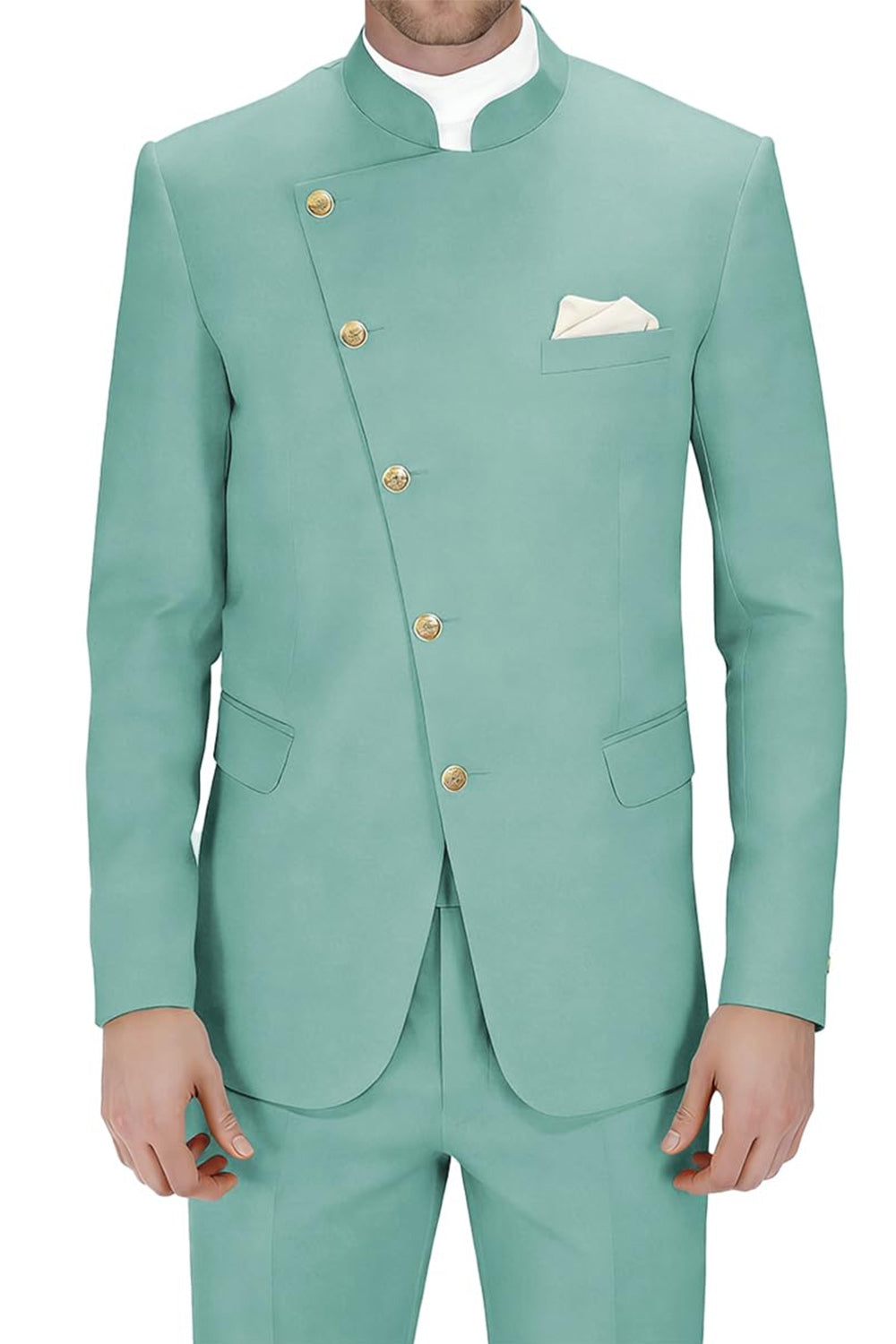 Royal Blue Single Breasted 2 Piece Men's Prom Suits with Pockets