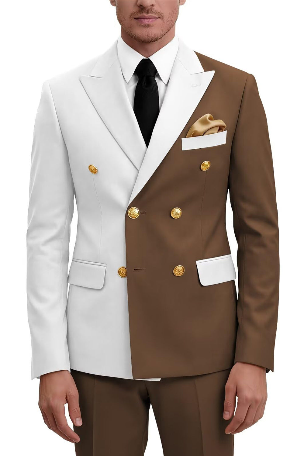 2 Piece Purple Double Breasted Peak Lapel Men's Prom Suits