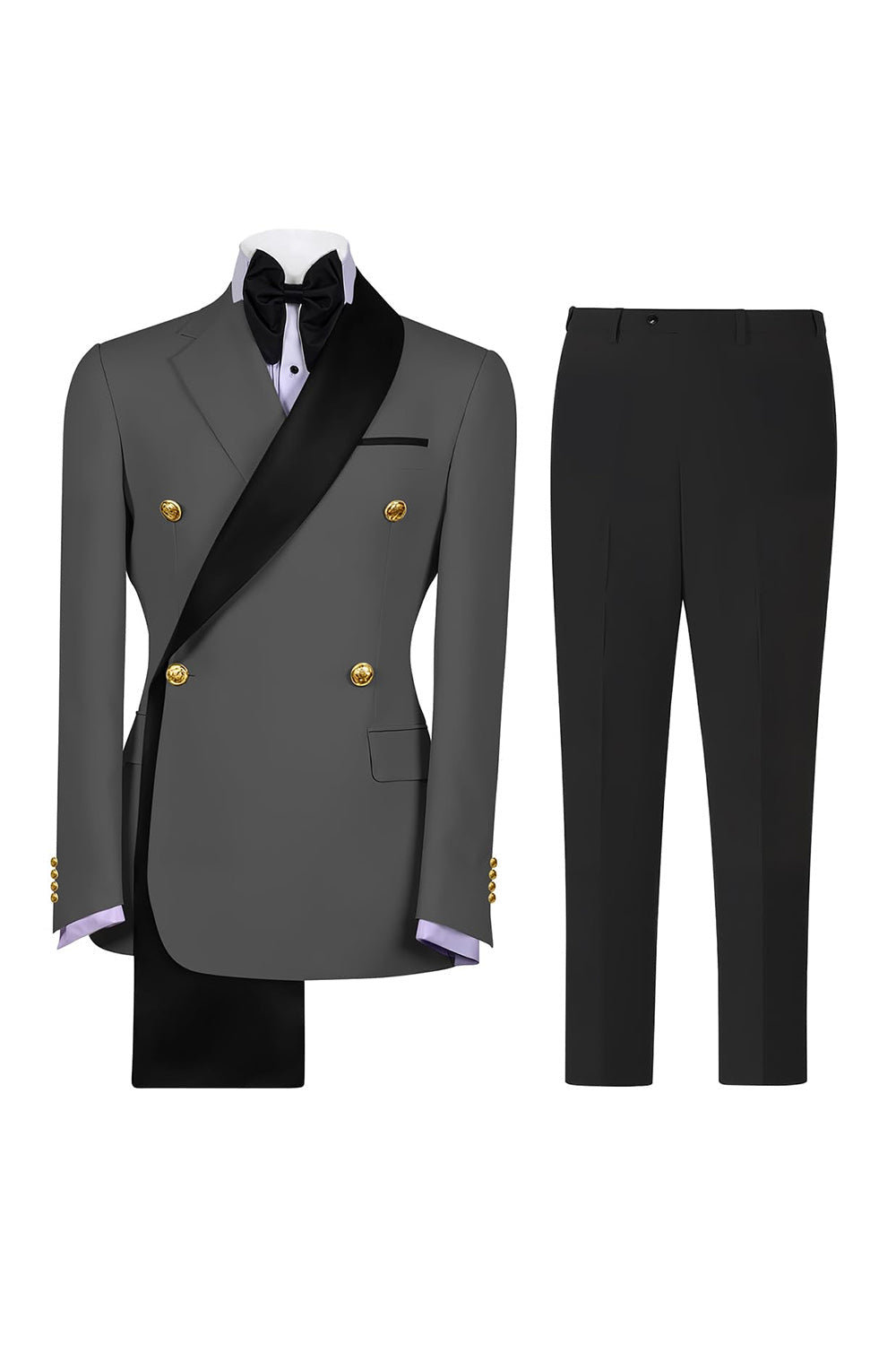 Notch Lapel Sage Green 2 Piece Double Breasted Men's Prom Suits