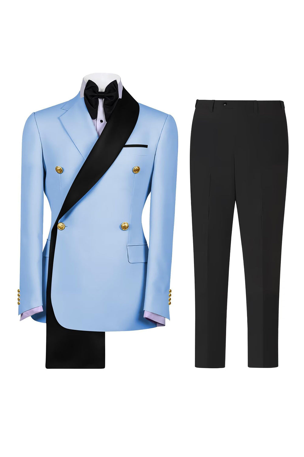 Notch Lapel Sage Green 2 Piece Double Breasted Men's Prom Suits