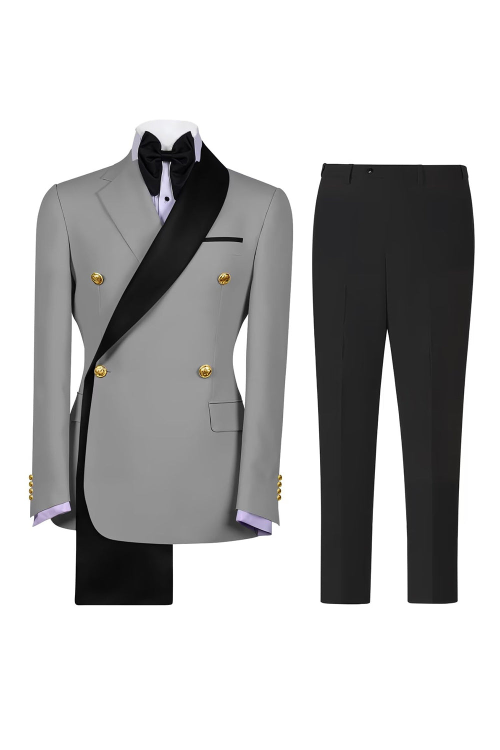 Notch Lapel Sage Green 2 Piece Double Breasted Men's Prom Suits