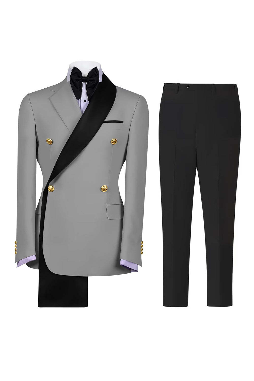 Notch Lapel Sage Green 2 Piece Double Breasted Men's Prom Suits