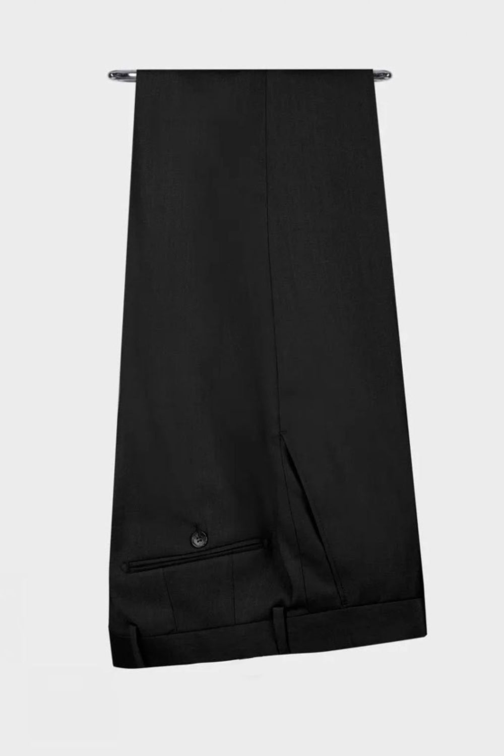 One Button Beaded 2 Piece Black Shawl Lapel Men's Wedding Suits