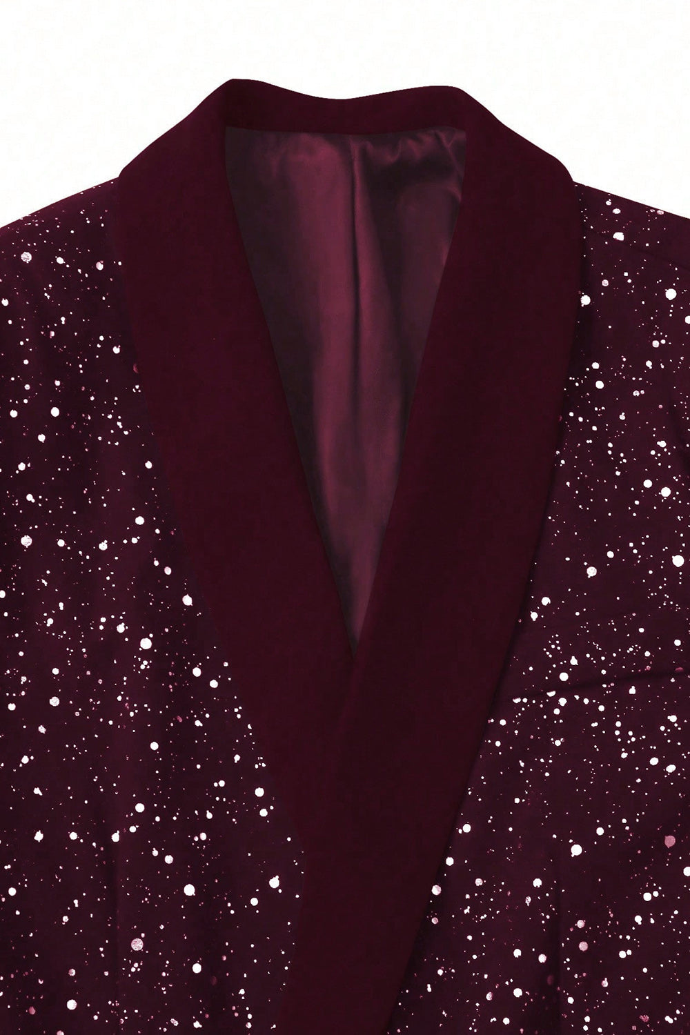 2 Piece Black Shawl Lapel One Button Glitter Men's Suits