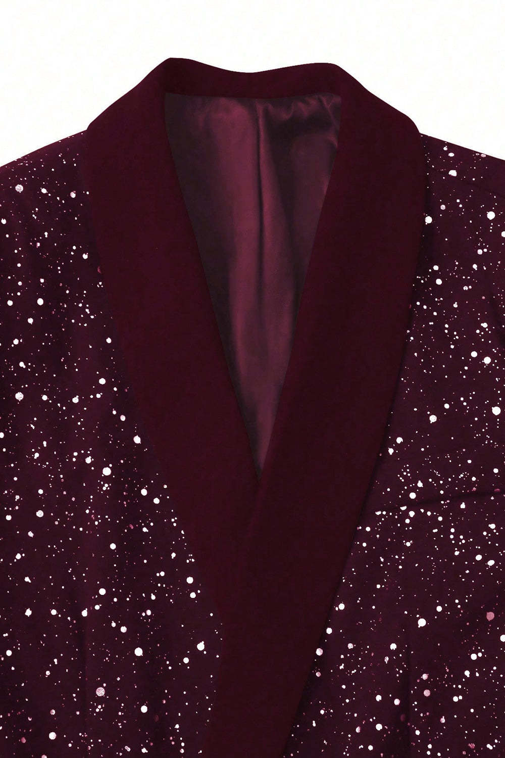 2 Piece Black Shawl Lapel One Button Glitter Men's Suits