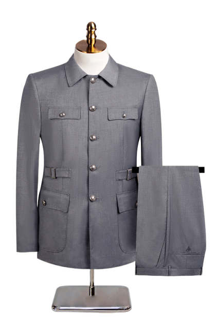 Dark Navy 2 Piece Single Breasted Men's Suits