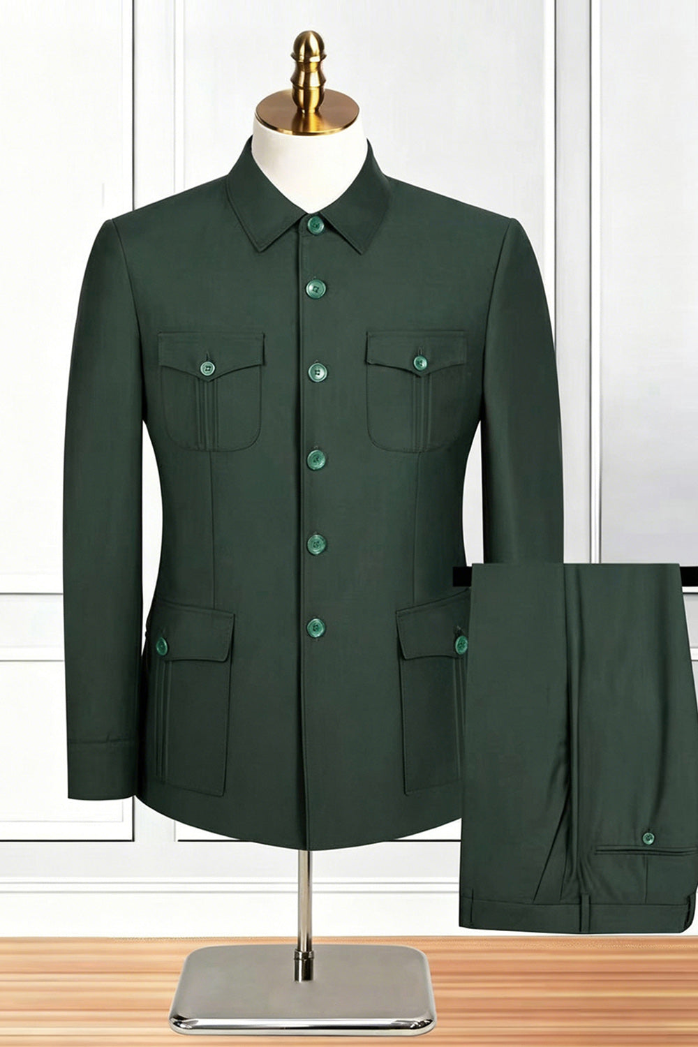 Single Breasted Black 2 Piece Men's Suits