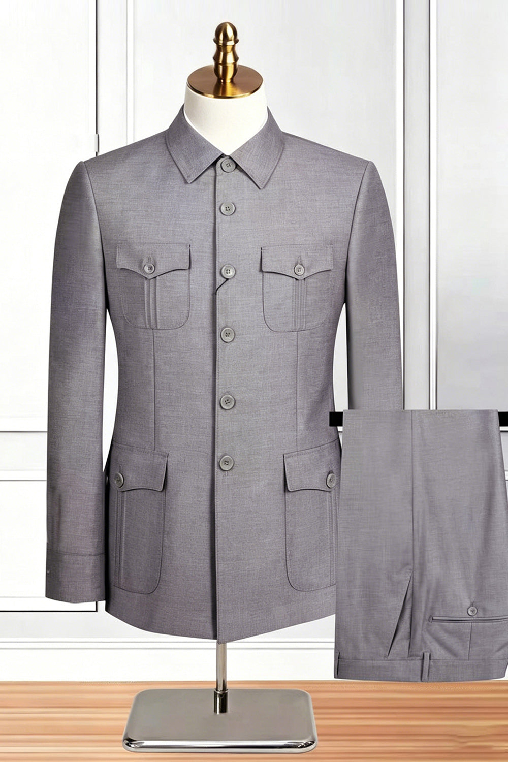 Single Breasted Black 2 Piece Men's Suits