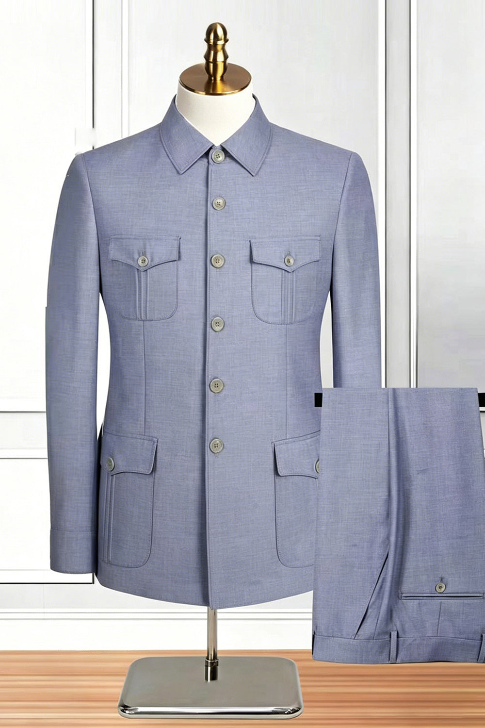 Single Breasted Black 2 Piece Men's Suits
