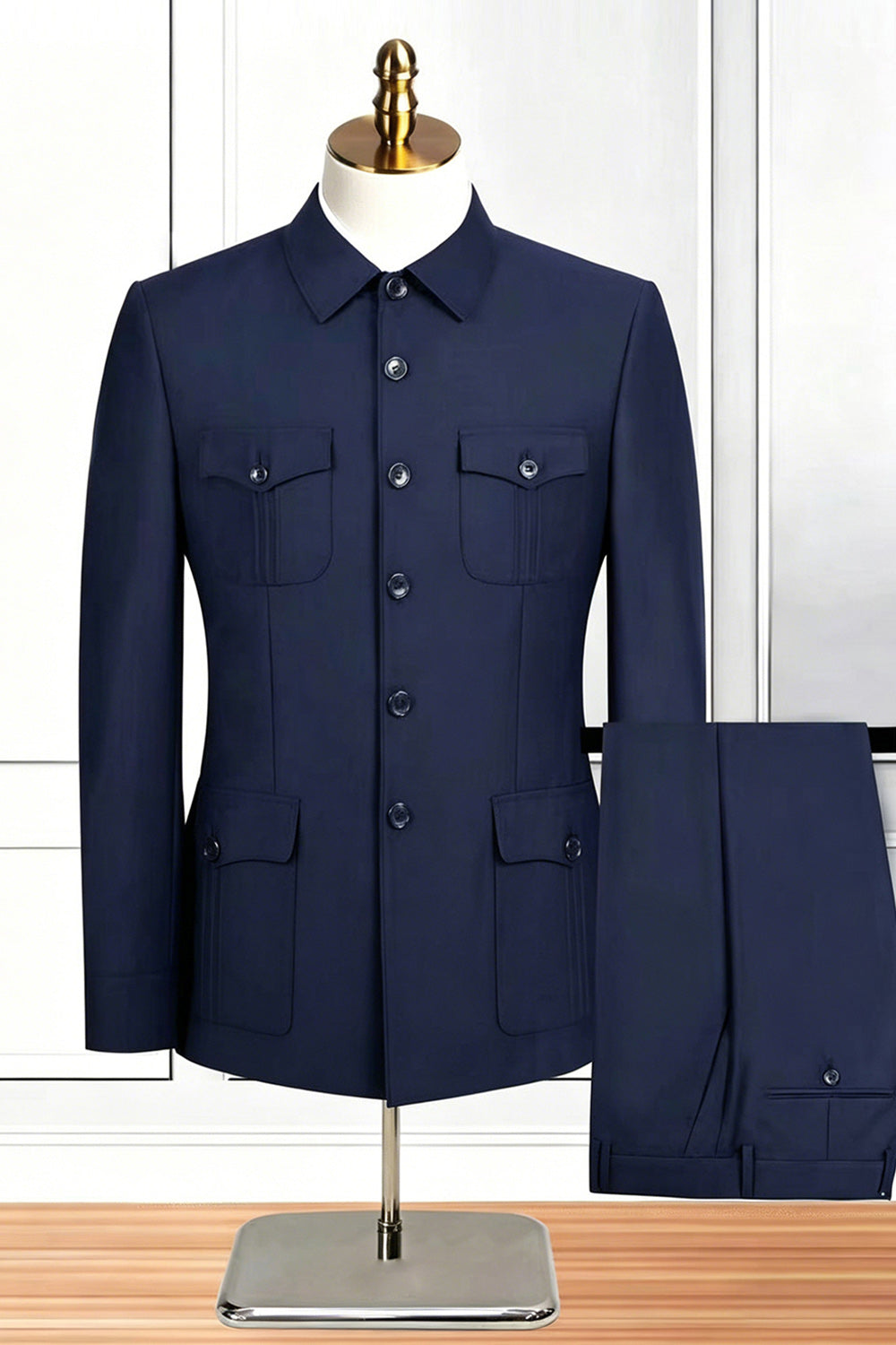 Single Breasted Black 2 Piece Men's Suits