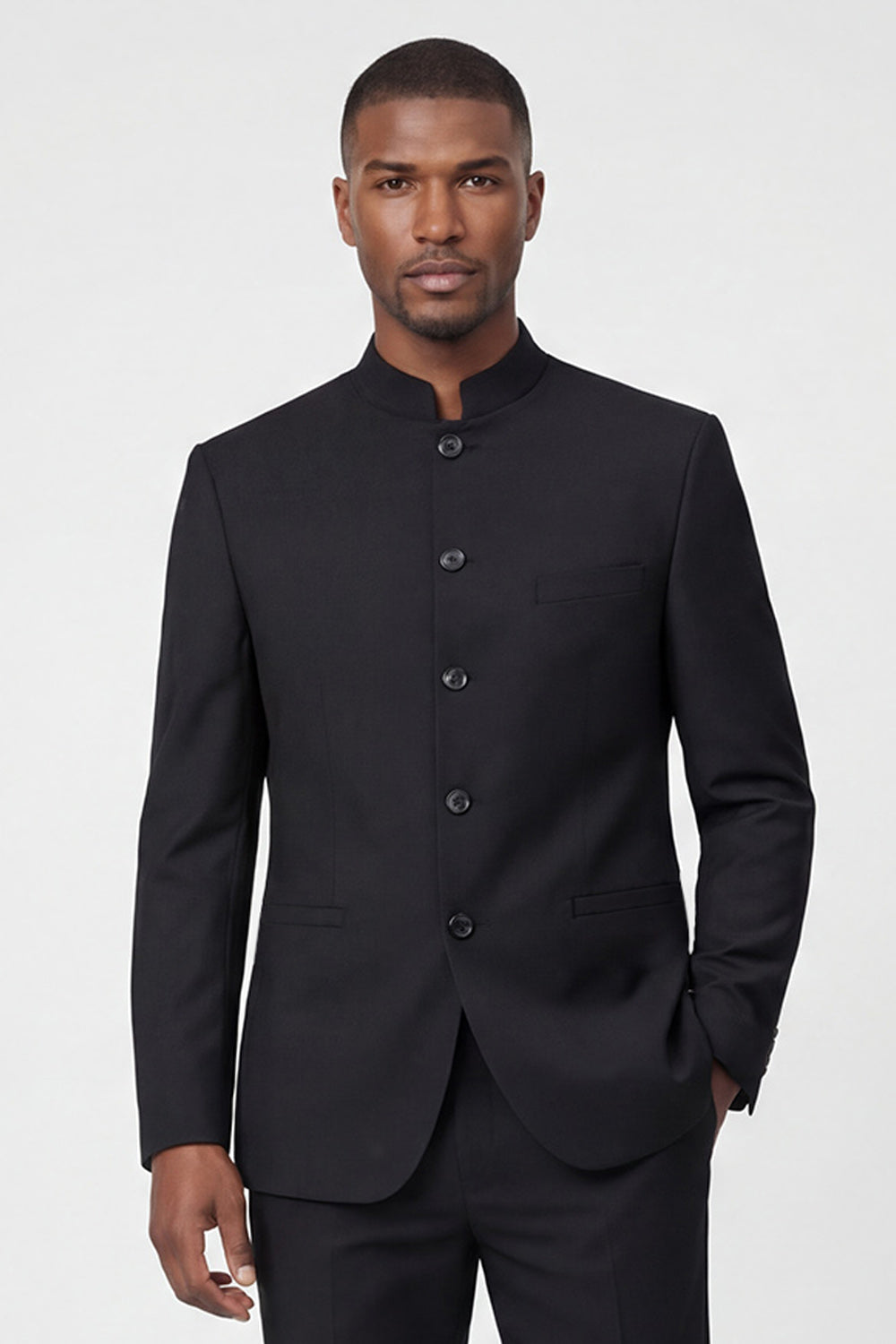Black Single Breasted 2 Piece Men's Prom Suits with Pockets
