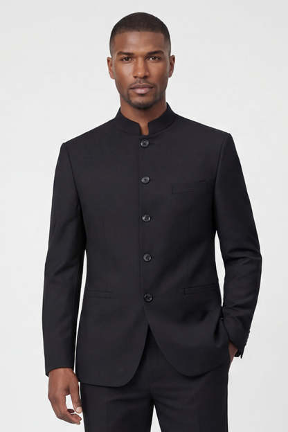 Black Single Breasted 2 Piece Men's Prom Suits with Pockets