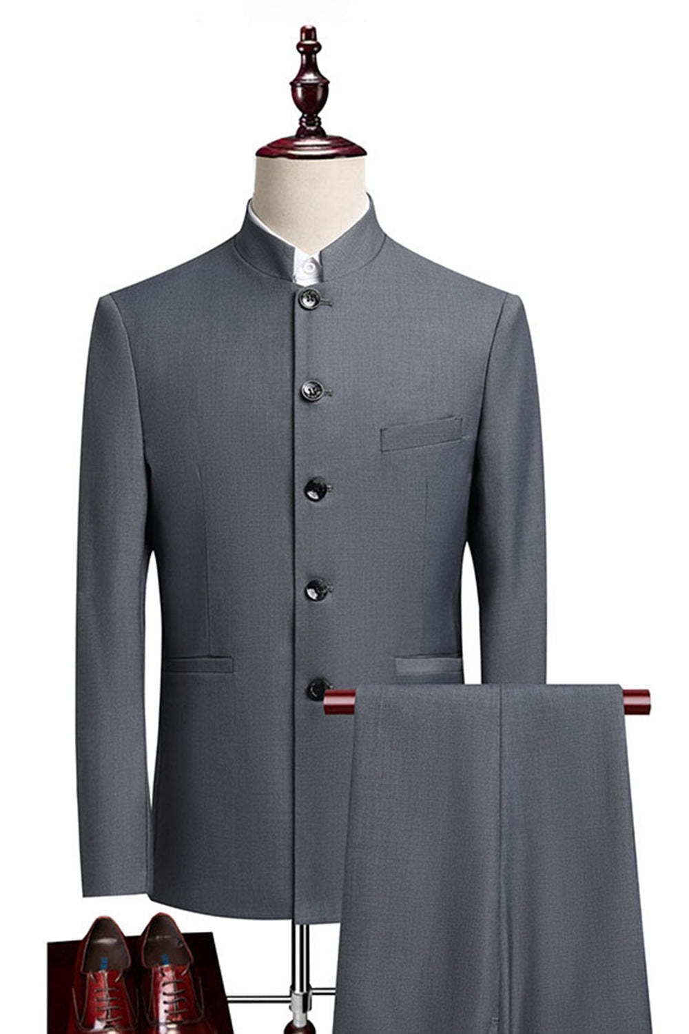 Black Single Breasted 2 Piece Men's Prom Suits with Pockets