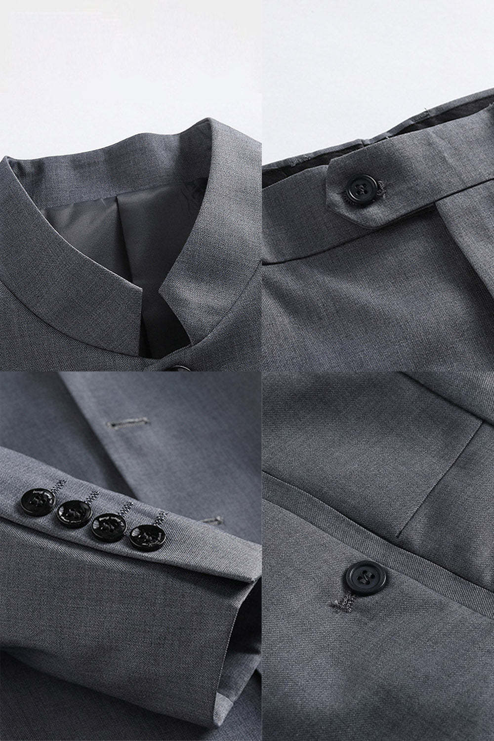 Black Single Breasted 2 Piece Men's Prom Suits with Pockets