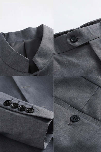 Black Single Breasted 2 Piece Men's Prom Suits with Pockets