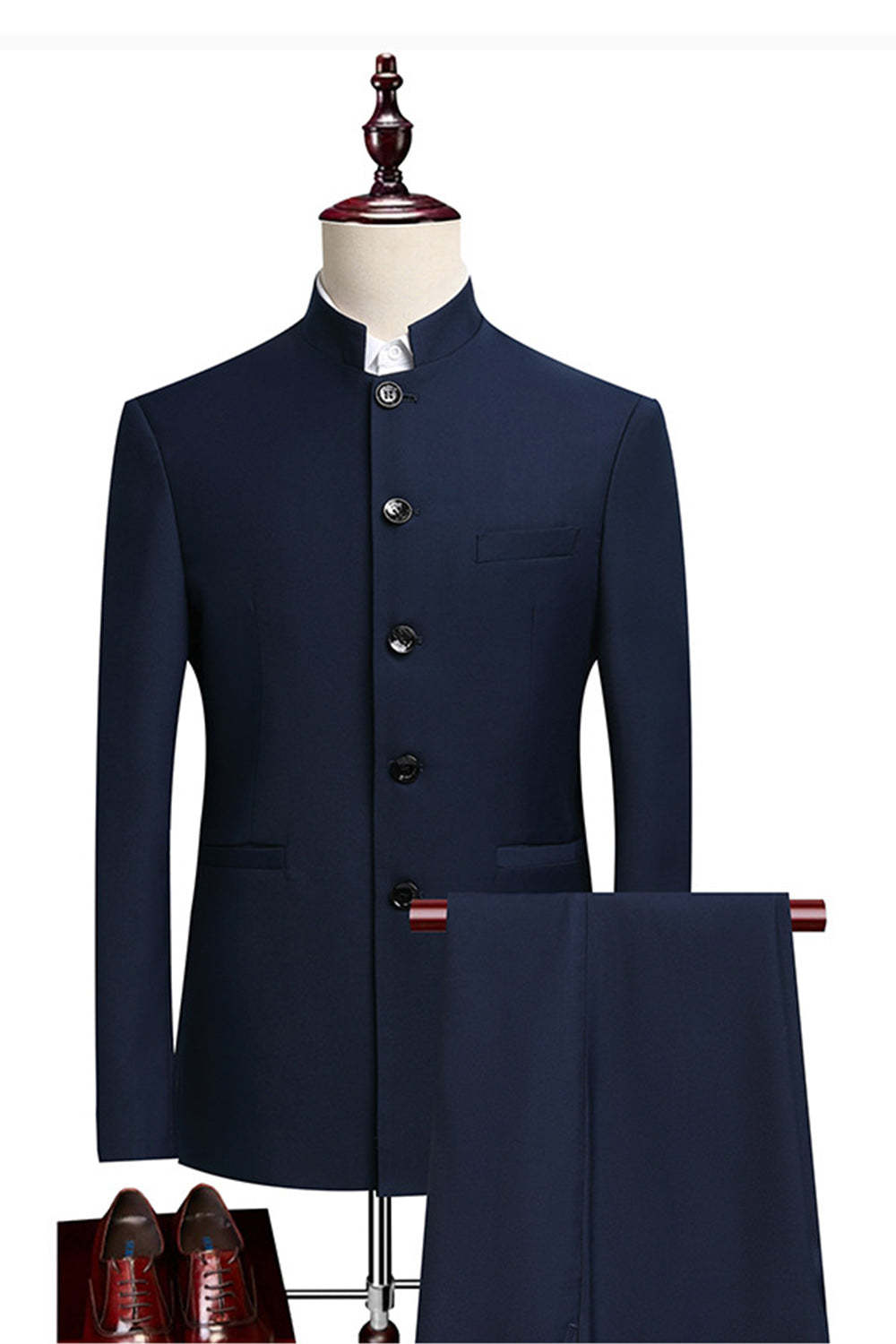 Black Single Breasted 2 Piece Men's Prom Suits with Pockets