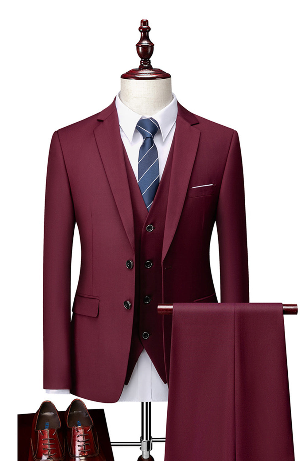 Dark Grey 2 Piece Notch Lapel Single Breasted Men's Prom Suits