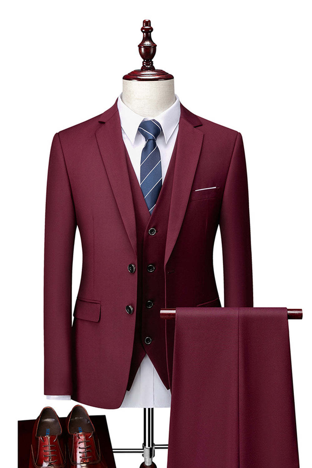 Dark Grey 2 Piece Notch Lapel Single Breasted Men's Prom Suits